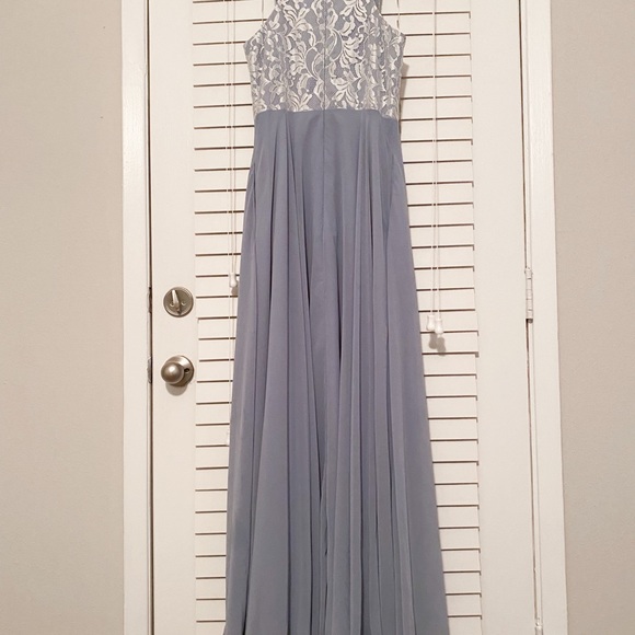 Azazie Dusty Blue Bridesmaid Dress - Picture 3 of 5